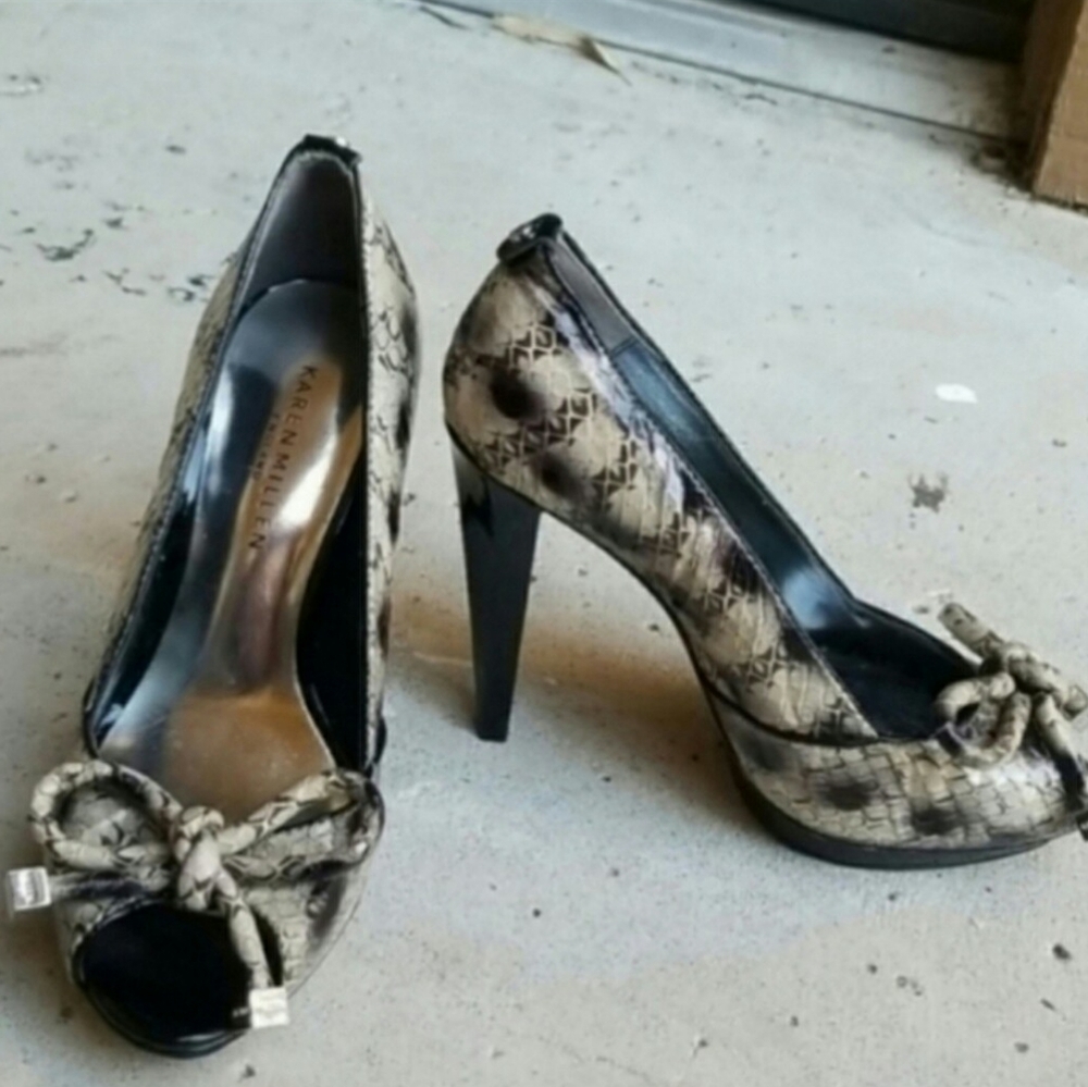 Karen Millen heels peek-a-boo toe